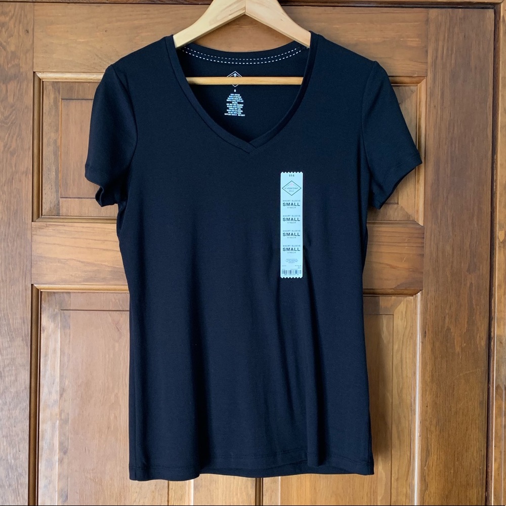 NWT ST Johns Bay Black V neck T shirt